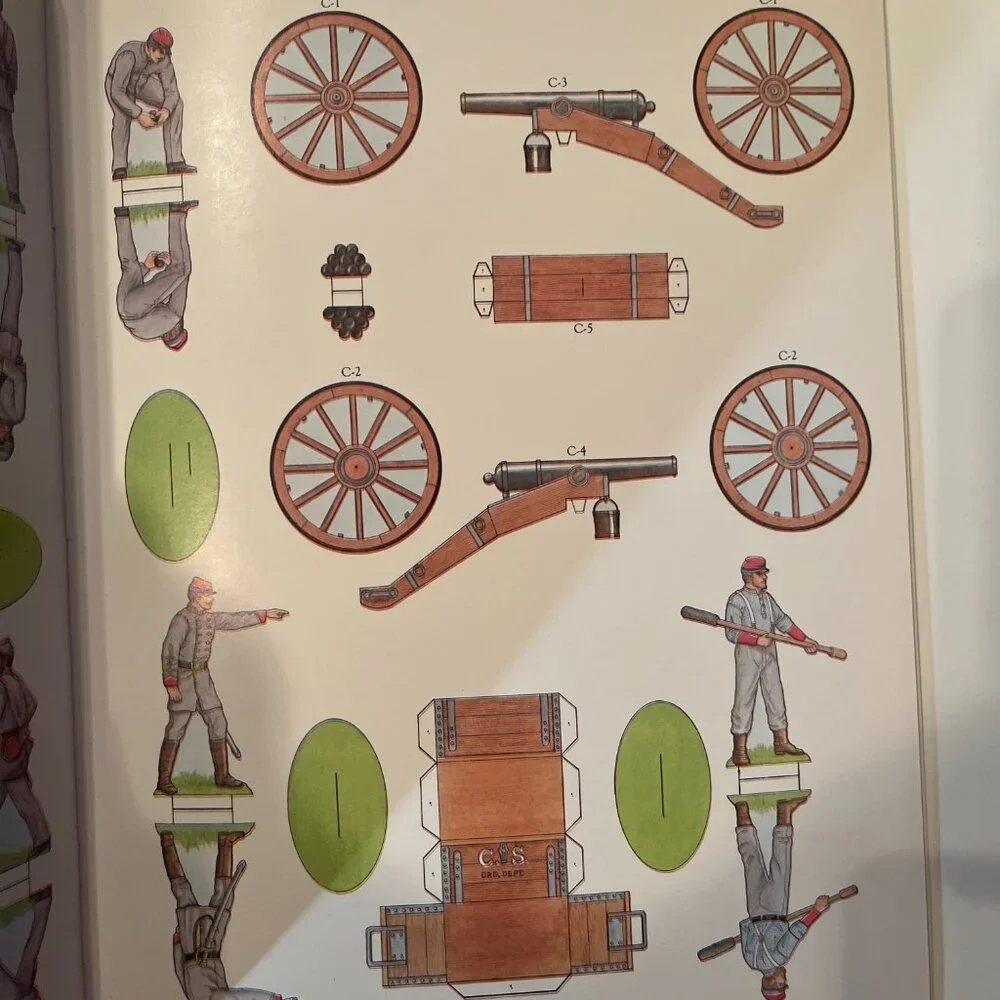 Civil War Paper Soldiers – 100 Union‎ & Confederate Soldiers – Dover 1985 – New